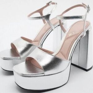 Zara Chunky High Heeled Sandals - Women’s 9